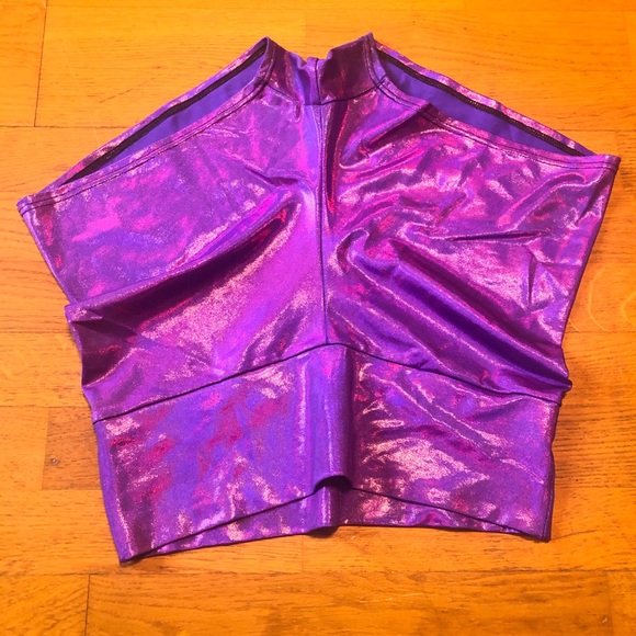 High Waisted Purple Disco Hot Shorts - Picture 1 of 4